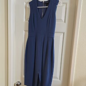 White House Black Market Navy Midi Dress